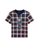 Polo Ralph Lauren Big Boys Bear Plaid Cotton Jersey Tee