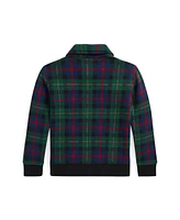 Polo Ralph Lauren Toddler and Little Boys Plaid Fleece Collared Sweatshirt