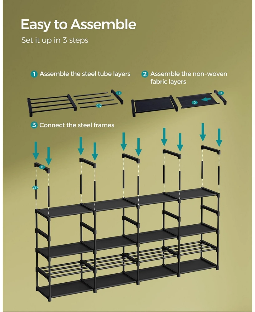 Slickblue Spacious Large Shoe Rack for Organized and Convenient Footwear Storage