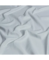 Chanasya Premium Embossed Light Gray Queen Bed Sheets Set 4-Piece - Soft Stripe Diamond Pattern 1 Flat Sheet Fitted 2 Pillowcases