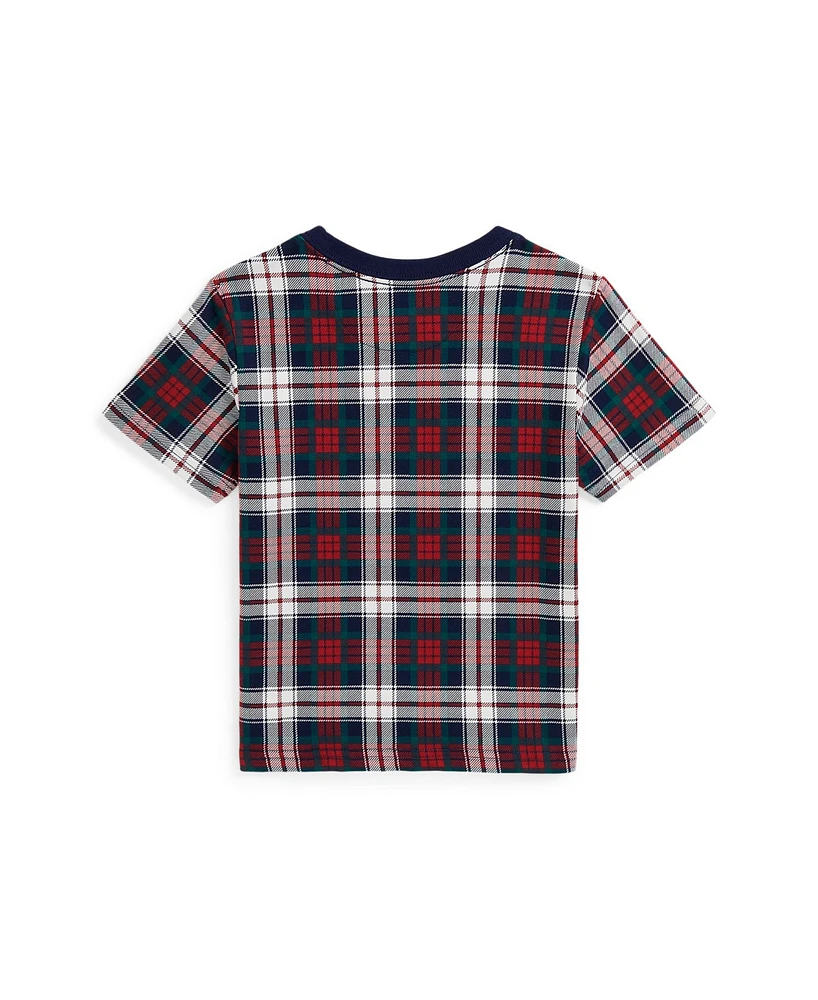 Polo Ralph Lauren Toddler and Little Boys Bear Plaid Cotton Jersey Tee