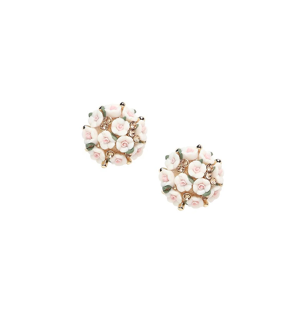 Sohi Women's Roses Stud Earrings