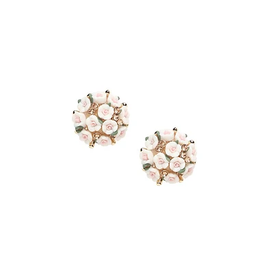 Sohi Women's Roses Stud Earrings