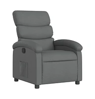 Recliner Chair Dark Gray Fabric