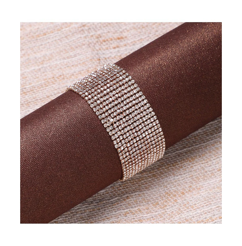 Sohi Women's Rhinestone Bling Statement Bracelet