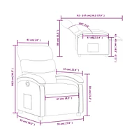 vidaXL Recliner Chair Light Gray Fabric