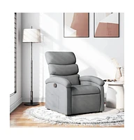 vidaXL Recliner Chair Light Gray Fabric