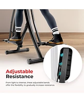 Sunny Health & Fitness Smart Air Walk Cross Trainer Elliptical Machine Glider w/Performance Lcd Monitor, Low-Impact, 30 Inch Stride and Exclusive Sunn