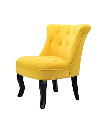 Modern Velvet Armless small Accent Chairs For Space Saving