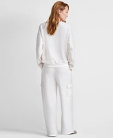 State of Day Women's High-Rise Fleece Cargo Sweatpants, Created for Macy's