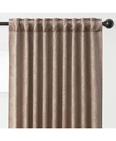 Chanasya Premium 2-Panel Embellish Embossed Blackout Curtains - 3-in-1 Back Tab, Rod Pocket, Ring Tab for Windows Living Room Bedroom