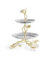 Michael Aram Butterfly Ginkgo Gold Two Tier Etagere