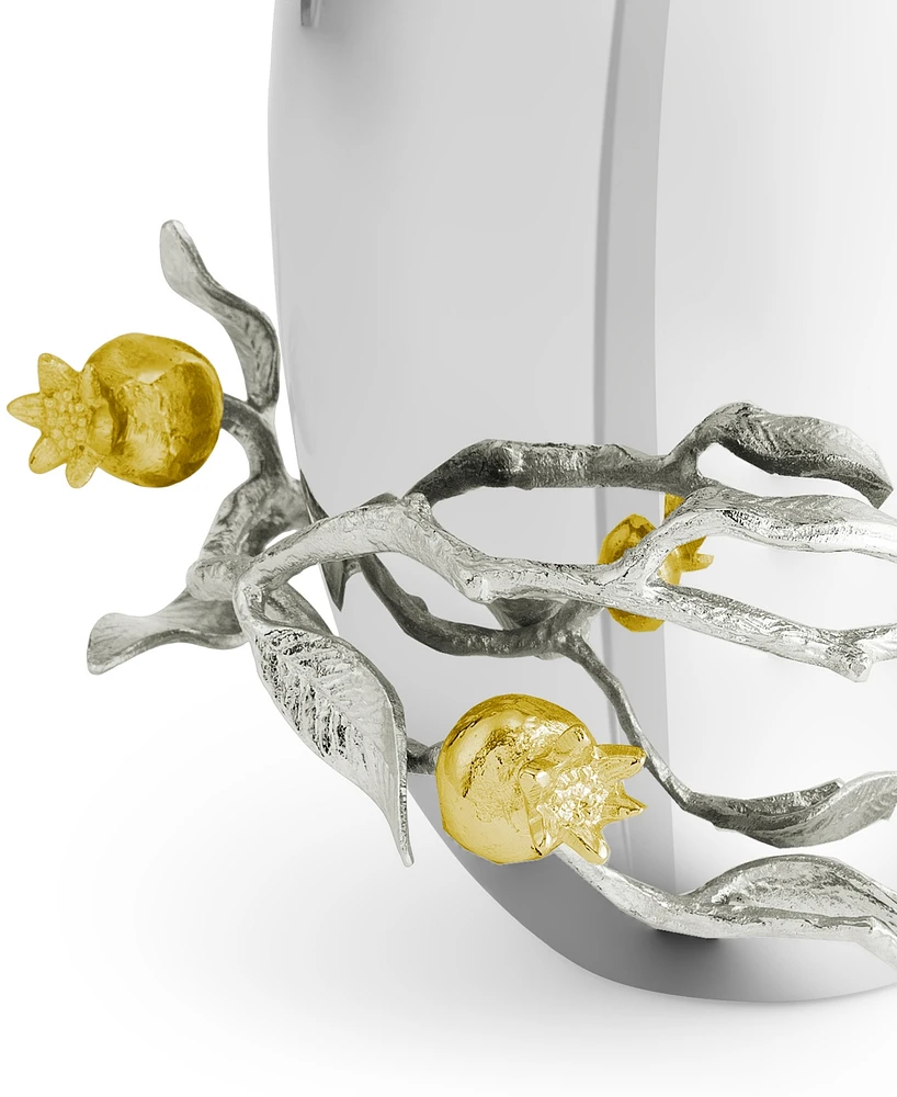 Michael Aram Pomegranate Silver and Gold Medium Vase