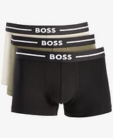 Boss by Hugo Men's Bold 3-Pk. Logo Waistband Trunks