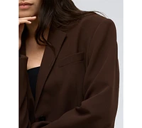 Kenneth Cole Women's Vision Twill Three-Button Boyfriend Jacket