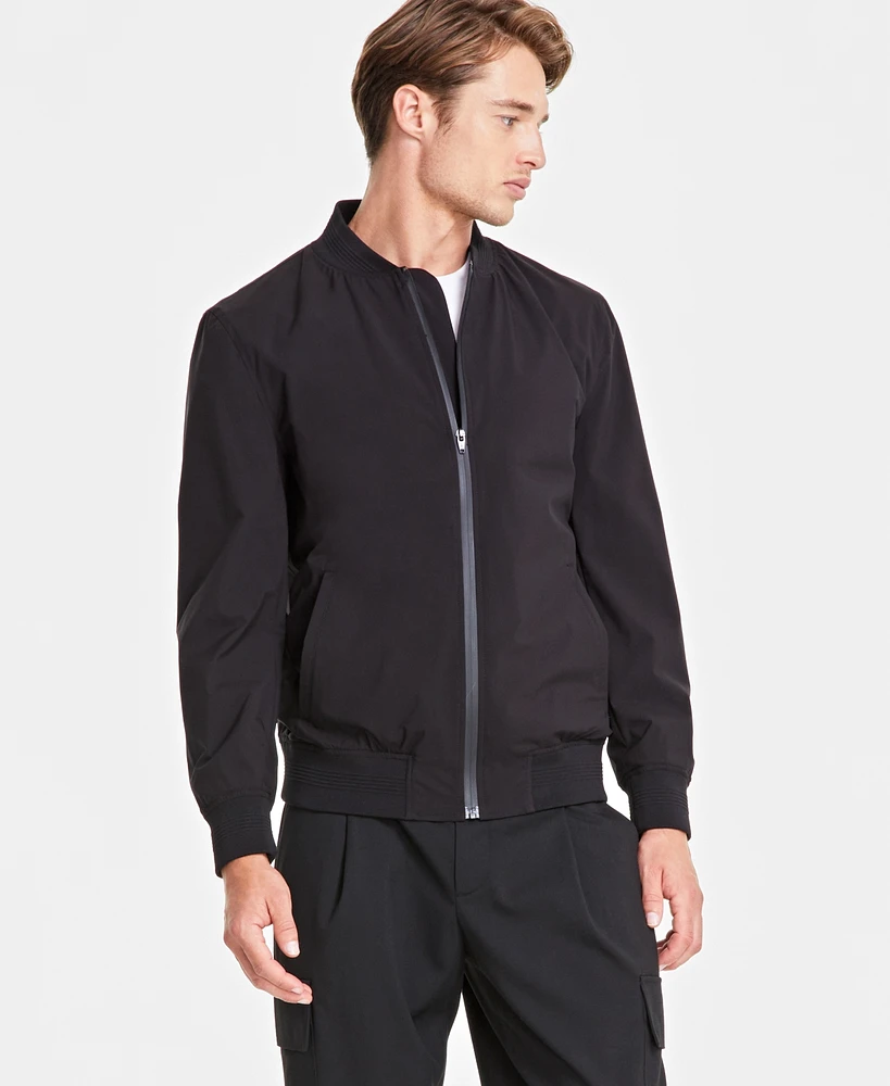 Alfani Men's Regular-Fit Water-Resistant Full-Zip Bomber Jacket, Created for Macy's