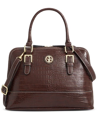 Giani Bernini Croc Dome Medium Satchel, Created for Macy's