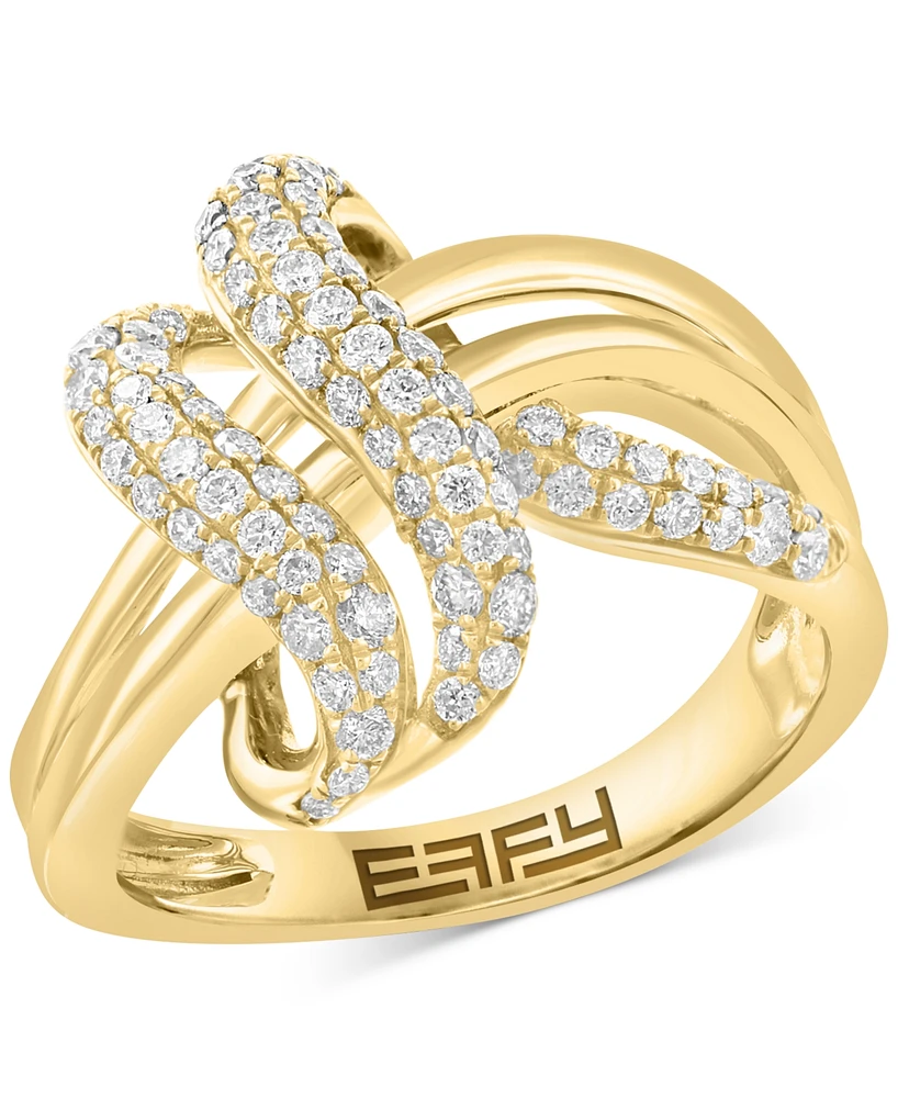 Effy Diamond Swirl Multirow Statement Ring (5/8 ct. t.w.) in 14k Gold