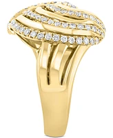 Effy Diamond Swirling Cluster Statement Ring (1 ct. t.w.) in 14k Gold