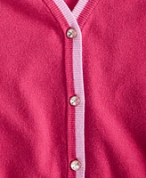 On 34th Plus Rhinestone-Button V-Neck Cardigan, Created for Macy's