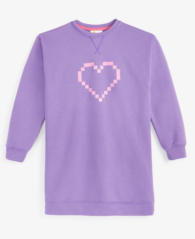 Epic Threads Little & Big Girls Pixel Heart Crewneck Dress, Created for Macy's