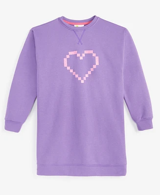 Epic Threads Little & Big Girls Pixel Heart Crewneck Dress, Created for Macy's