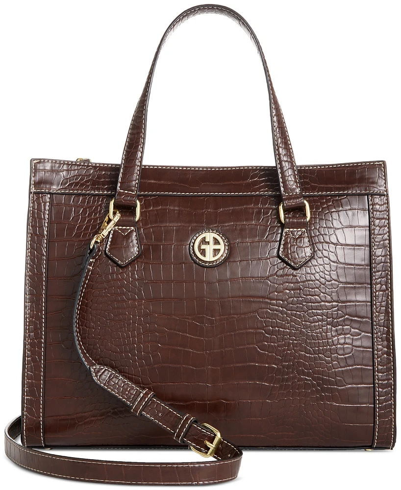 Giani Bernini Croc Medium Book Tote