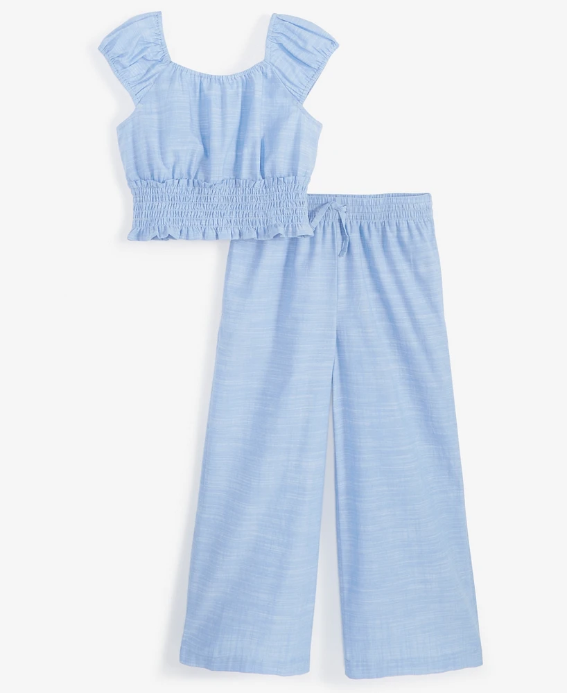 Epic Threads Little & Big Girls 2-Pc. Chambray Top Pants Set, Exclusively at Macy's