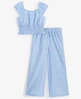 Epic Threads Little & Big Girls 2-Pc. Chambray Top Pants Set, Exclusively at Macy's