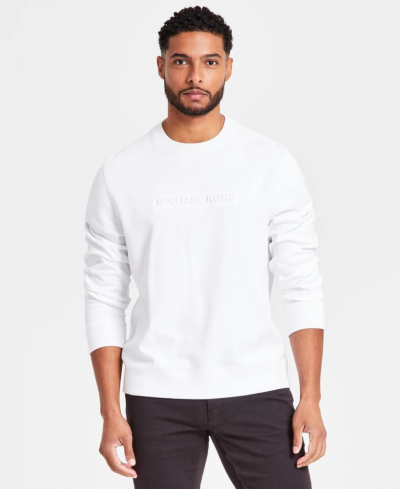 Michael Kors Men's Embossed Logo Crewneck Sweatshirt