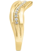 Effy Diamond Wavy Style Statement Ring (1/6 ct. t.w.) in 14k Gold