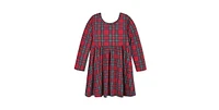 Gerber Toddler Girls Holiday Plaid About You Long Sleeve Dress