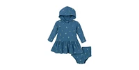 Gerber Baby Girls Long Sleeve Dress and Diaper Cover Set, 2 Piece