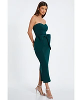 Quiz Women's Scuba Bow Maxi Dress