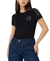 Guess Women's Lace Back Short-Sleeve T-Shirt