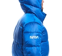 Space One Men's Nasa Inspired Reversible Puffer Jacket