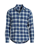 Lands' End Men's Long Sleeve Woven Waffle Work Shirt