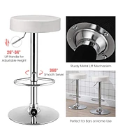 Sugift Set of 2 Adjustable Swivel Round Bar Stool Pub Chairs