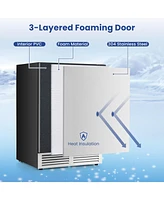 Sugift 24 Inches Beverage Refrigerator with Removable Shelves and Adjustable Temperature