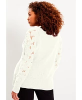 June + Vie Women's Openwork Cardigan