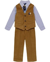 Nautica Baby Boys Bronze Corduroy Vest 4-Piece Set