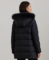 Lauren Ralph Women's Hooded Crest Puffer Coat