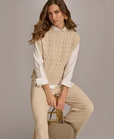 Donna Karan New York Women's Cable-Knit Sweater Vest