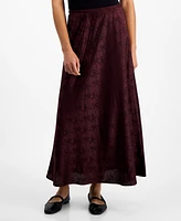 And Now This Women's Bow-Print Mid-Rise Maxi Skirt, Created for Macy's