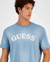 Guess Men's Short Sleeve Arched Logo Crewneck T-Shirt