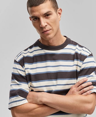 Mode of One Men's Relaxed-Fit Stripe T-Shirt, Exclusively at Macy's