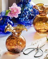 Vietri Hibiscus Glass Tortoiseshell Bud Vase
