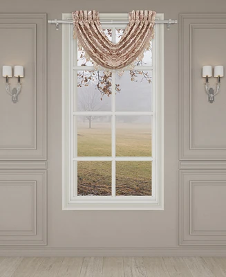 J Queen New York Rosewater Window Waterfall Valance, 33" x 43"