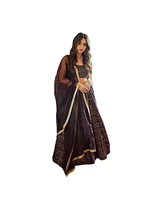 Raas Women's Wine Sequin Lehenga Choli Set