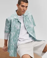 Mode of One Men's Relaxed-Fit Printed Button-Down Camp Shirt, Created for Macy's